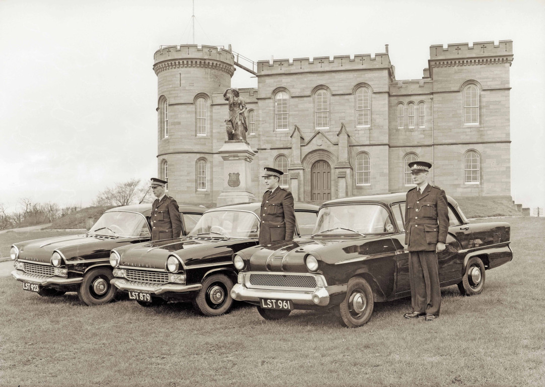 Police patrol cars, 1957. Highland Photographic Archive/Inverness Museum and Art Gallery/www.ambaile.org.uk