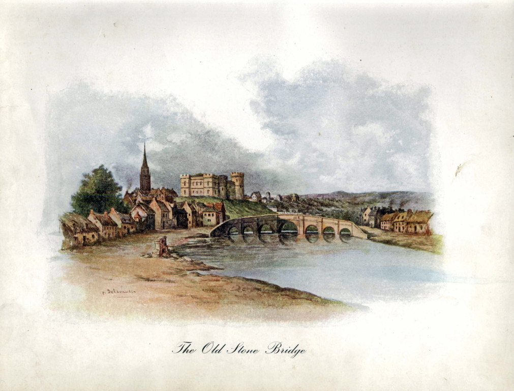 Inverness Castle and the Old Stone Bridge, Pierre Delavault, c1840s; Highland Libraries/www.ambaile.org.uk