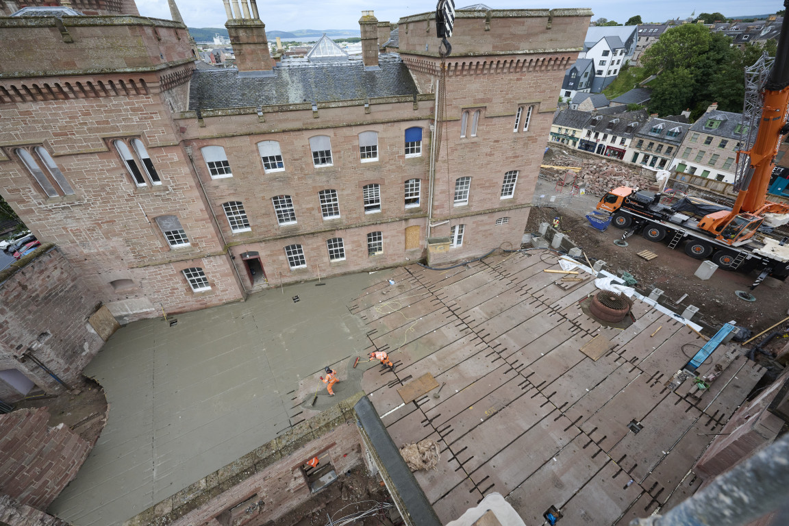 
    Once filled with cement the floor will be ready for insulation to be added
    